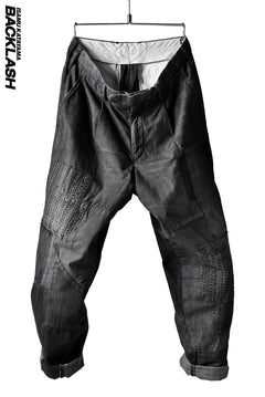 Load image into Gallery viewer, ISAMU KATAYAMA BACKLASH BORO TAPERED PANTS (BLACK)