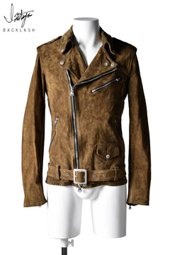 Load image into Gallery viewer, ISAMU KATAYAMA BACKLASH DOUBLE RIDERS JACKET (CALF SUEDE)