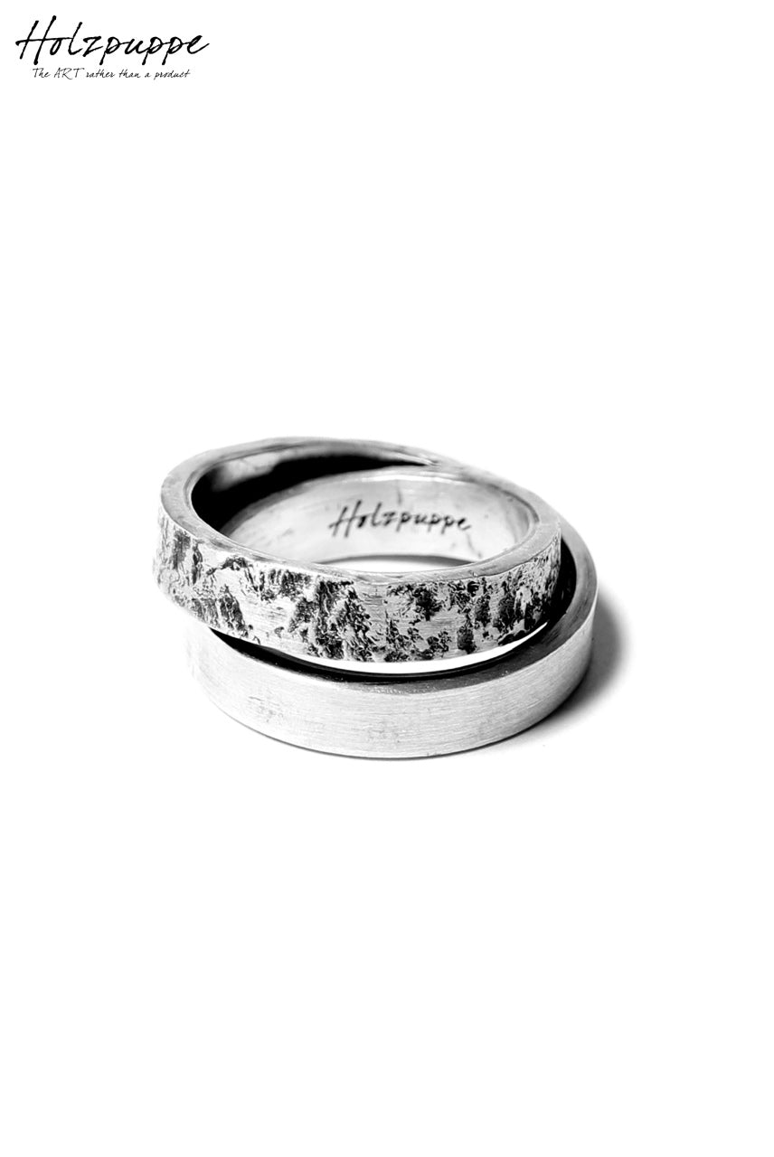 画像をギャラリービューアに読み込む, Holzpuppe Double banded Silver ring texture-1