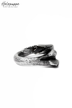 画像をギャラリービューアに読み込む, Holzpuppe exclusive Bone ring with Smoke Quartz