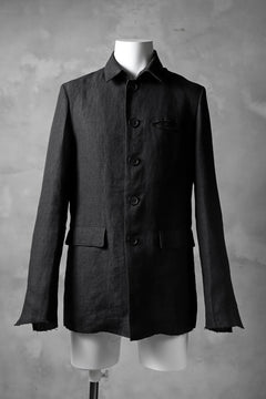 Load image into Gallery viewer, blackcrow shirt-collar 5B jacket / hemp (black)