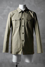 Load image into Gallery viewer, blackcrow worker shirt jacket / cotton woven (BEIGE)