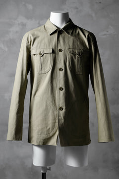 Load image into Gallery viewer, blackcrow worker shirt jacket / cotton woven (BEIGE)