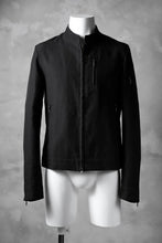 Load image into Gallery viewer, blackcrow riders zip jacket / linen&nylon woven (black)