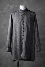 Load image into Gallery viewer, KLASICA STRIPED HERRINGBONE LINEN SHIRT / GARMENT WASHED (NAVY)