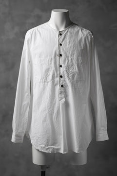 画像をギャラリービューアに読み込む, KLASICA SABRON HALF BUTTON PULLOVER SHIRT / TYPE-WRITER CLOTH (WHITE)
