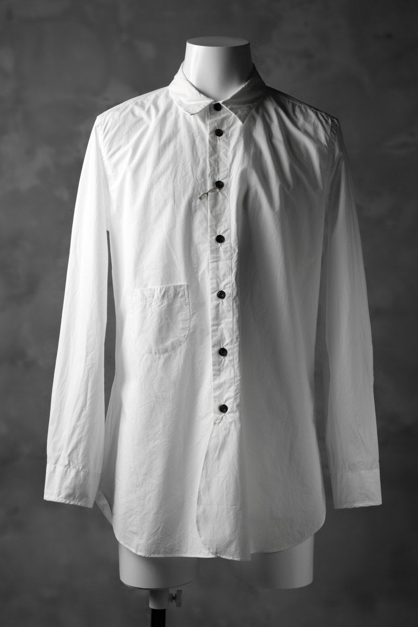 画像をギャラリービューアに読み込む, KLASICA SABRON BUTTON FRY SHIRT / TYPE-WRITER CLOTH (WHITE)