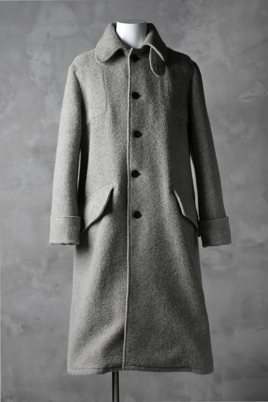 画像をギャラリービューアに読み込む, sus-sous foot guards great coat / W100 Harris melton raised washer (TOP GREY BEIGE)