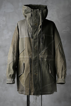 画像をギャラリービューアに読み込む, BACKLASH x LOOM exclusive RECONSTRUCTIVE HOODED JACKET / VINTAGE MILITARY CANVAS