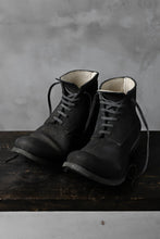 画像をギャラリービューアに読み込む, prtl "one make" Lace Up Boots (JAPAN Cow Reversed Leather / Hand Dyed BLACK)