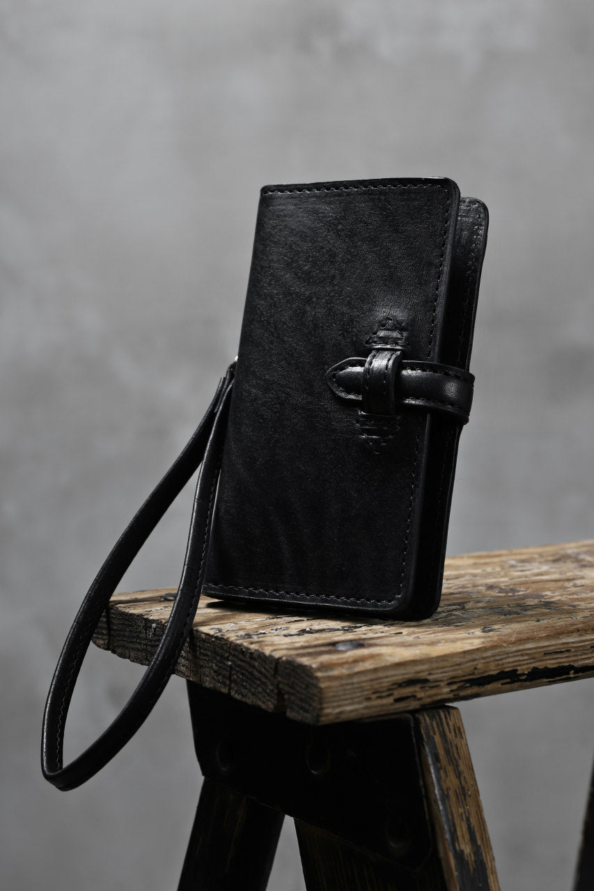 Load image into Gallery viewer, ISAMU KATAYAMA BACKLASH SMART PHONE CASE/PURSE / ITALY DOUBLE SHOULDER (BLACK)