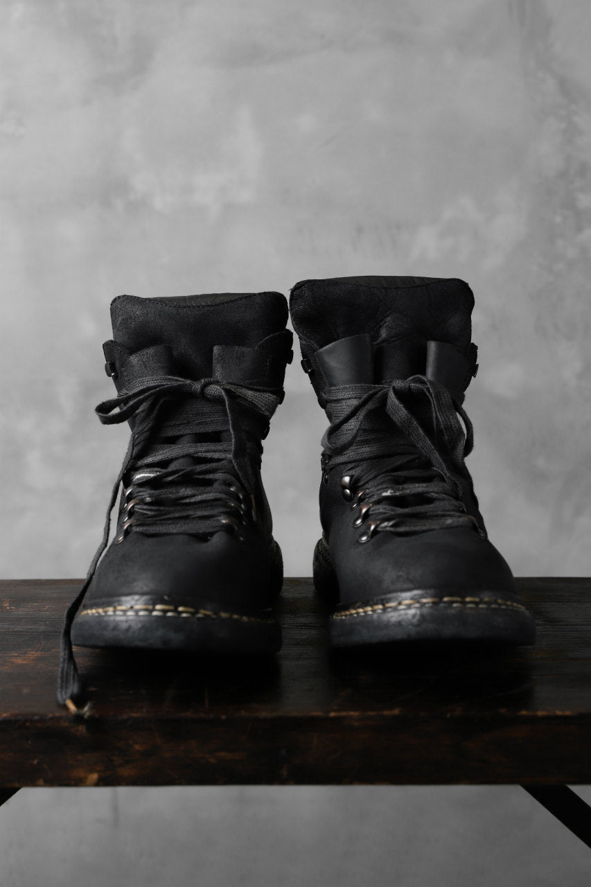 画像をギャラリービューアに読み込む, A DICIANNOVEVENTITRE A1923 Norwegian Laced Boots SH2 / Cavallo Oilo (NERO)