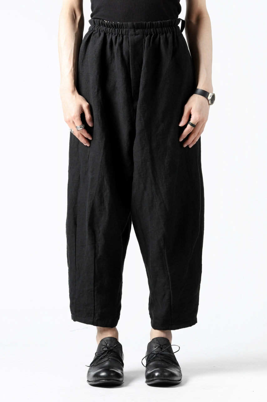 画像をギャラリービューアに読み込む, YUTA MATSUOKA easy darts pants / sofa linen (black)