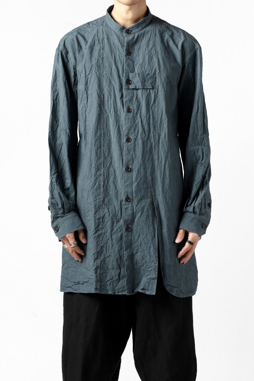 画像をギャラリービューアに読み込む, YUTA MATSUOKA semi long shirts / triple wash typewriter (light blue)