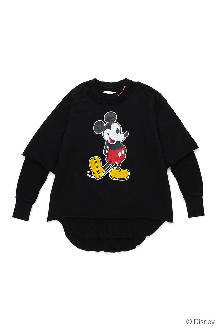 画像をギャラリービューアに読み込む, FACETASM × DISNEY Collaboration MICKEY DOCKING LAYER TOPS (BLACK)