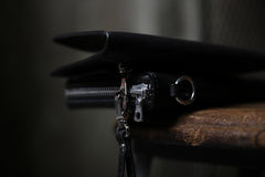 Load image into Gallery viewer, ISAMU KATAYAMA BACKLASH ROUND FASTNER WALLET / ITALY HORSE LEATHER (VACHETTA FINISHED / BLACK)