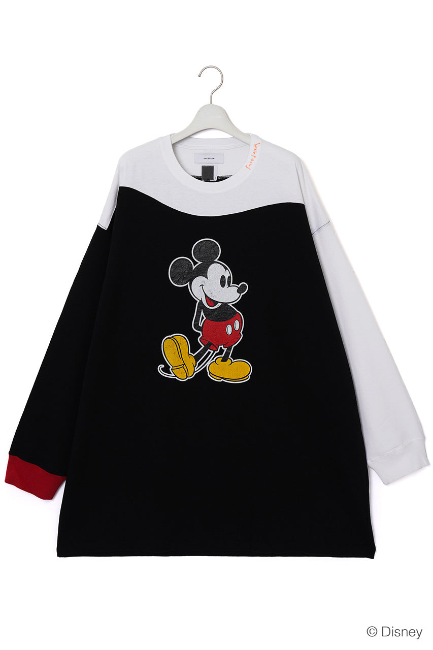 画像をギャラリービューアに読み込む, FACETASM × DISNEY Collaboration MICKEY ASYMMETRIC LONG SLEEVE TEE (BLACK)