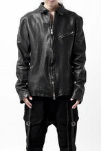 Load image into Gallery viewer, ISAMU KATAYAMA BACKLASH COLLAR ZIP JACKET / POLAND HORSE OBJECT DYED (BLACK)