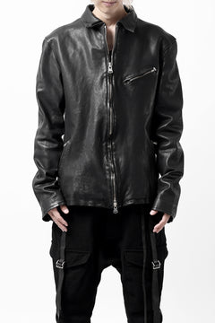 Load image into Gallery viewer, ISAMU KATAYAMA BACKLASH COLLAR ZIP JACKET / POLAND HORSE OBJECT DYED (BLACK)