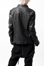 Load image into Gallery viewer, ISAMU KATAYAMA BACKLASH COLLAR ZIP JACKET / POLAND HORSE OBJECT DYED (BLACK)
