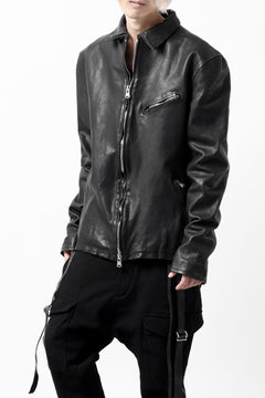 Load image into Gallery viewer, ISAMU KATAYAMA BACKLASH COLLAR ZIP JACKET / POLAND HORSE OBJECT DYED (BLACK)