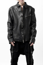 Load image into Gallery viewer, ISAMU KATAYAMA BACKLASH COLLAR ZIP JACKET / POLAND HORSE OBJECT DYED (BLACK)