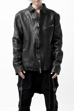 Load image into Gallery viewer, ISAMU KATAYAMA BACKLASH COLLAR ZIP JACKET / POLAND HORSE OBJECT DYED (BLACK)