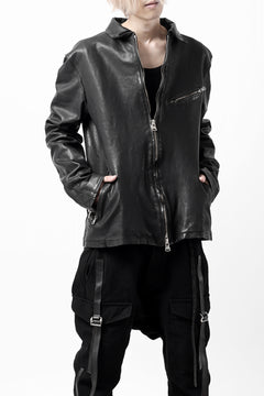 Load image into Gallery viewer, ISAMU KATAYAMA BACKLASH COLLAR ZIP JACKET / POLAND HORSE OBJECT DYED (BLACK)
