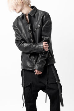 Load image into Gallery viewer, ISAMU KATAYAMA BACKLASH COLLAR ZIP JACKET / POLAND HORSE OBJECT DYED (BLACK)