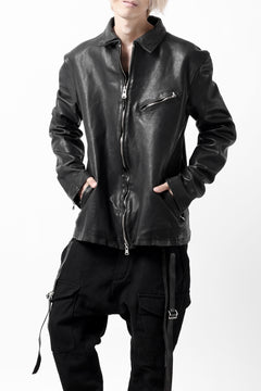 Load image into Gallery viewer, ISAMU KATAYAMA BACKLASH COLLAR ZIP JACKET / POLAND HORSE OBJECT DYED (BLACK)