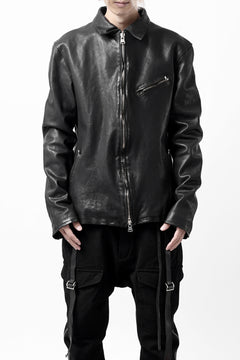 Load image into Gallery viewer, ISAMU KATAYAMA BACKLASH COLLAR ZIP JACKET / POLAND HORSE OBJECT DYED (BLACK)