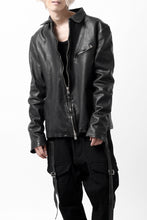 Load image into Gallery viewer, ISAMU KATAYAMA BACKLASH COLLAR ZIP JACKET / POLAND HORSE OBJECT DYED (BLACK)