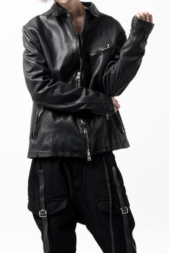 Load image into Gallery viewer, ISAMU KATAYAMA BACKLASH COLLAR ZIP JACKET / POLAND HORSE OBJECT DYED (BLACK)