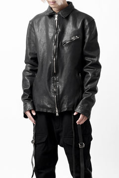Load image into Gallery viewer, ISAMU KATAYAMA BACKLASH COLLAR ZIP JACKET / POLAND HORSE OBJECT DYED (BLACK)