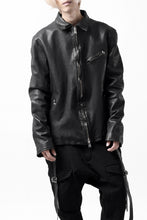 Load image into Gallery viewer, ISAMU KATAYAMA BACKLASH COLLAR ZIP JACKET / POLAND HORSE OBJECT DYED (BLACK)