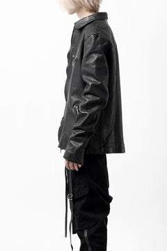 Load image into Gallery viewer, ISAMU KATAYAMA BACKLASH COLLAR ZIP JACKET / POLAND HORSE OBJECT DYED (BLACK)