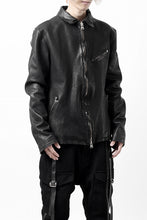 Load image into Gallery viewer, ISAMU KATAYAMA BACKLASH COLLAR ZIP JACKET / POLAND HORSE OBJECT DYED (BLACK)