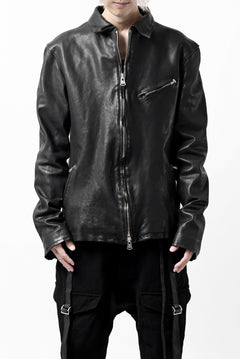 Load image into Gallery viewer, ISAMU KATAYAMA BACKLASH COLLAR ZIP JACKET / POLAND HORSE OBJECT DYED (BLACK)