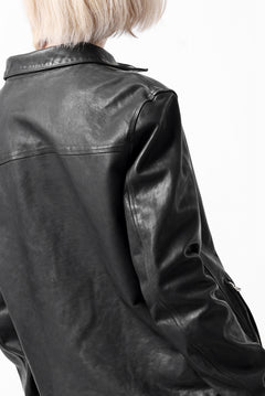 Load image into Gallery viewer, ISAMU KATAYAMA BACKLASH COLLAR ZIP JACKET / POLAND HORSE OBJECT DYED (BLACK)