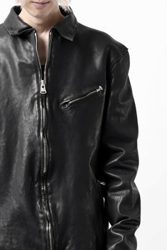Load image into Gallery viewer, ISAMU KATAYAMA BACKLASH COLLAR ZIP JACKET / POLAND HORSE OBJECT DYED (BLACK)