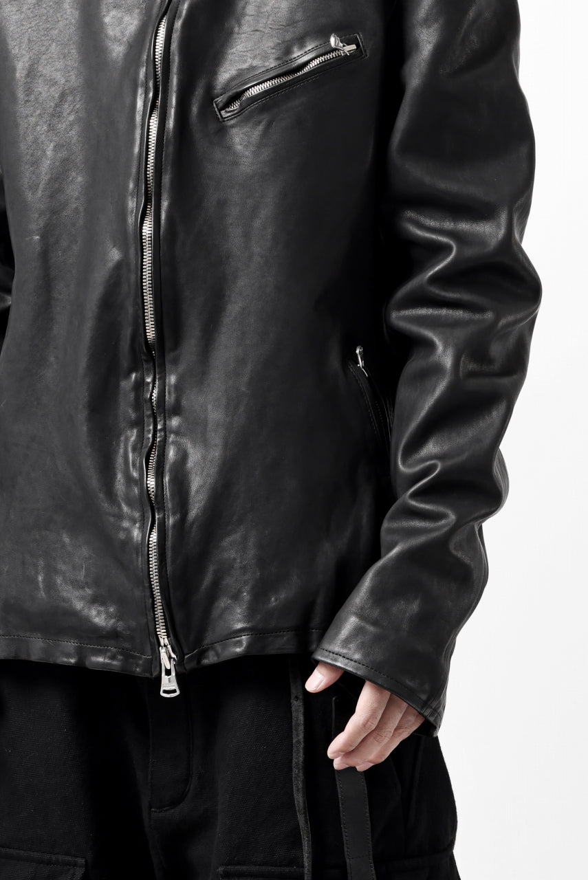 Load image into Gallery viewer, ISAMU KATAYAMA BACKLASH COLLAR ZIP JACKET / POLAND HORSE OBJECT DYED (BLACK)