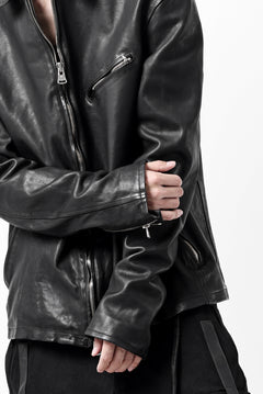 Load image into Gallery viewer, ISAMU KATAYAMA BACKLASH COLLAR ZIP JACKET / POLAND HORSE OBJECT DYED (BLACK)