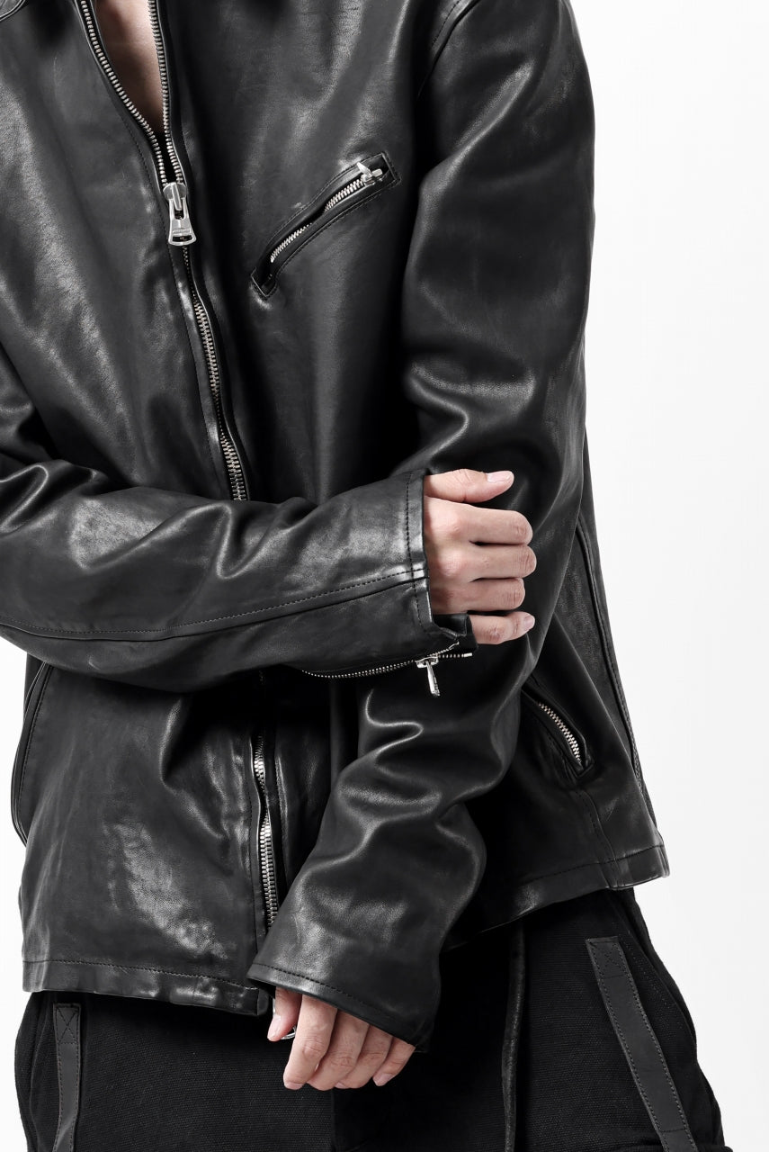 Load image into Gallery viewer, ISAMU KATAYAMA BACKLASH COLLAR ZIP JACKET / POLAND HORSE OBJECT DYED (BLACK)