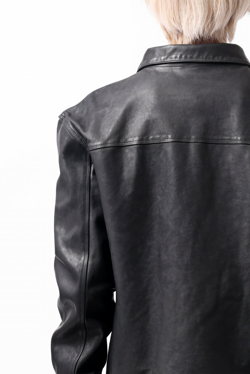 Load image into Gallery viewer, ISAMU KATAYAMA BACKLASH COLLAR ZIP JACKET / POLAND HORSE OBJECT DYED (BLACK)