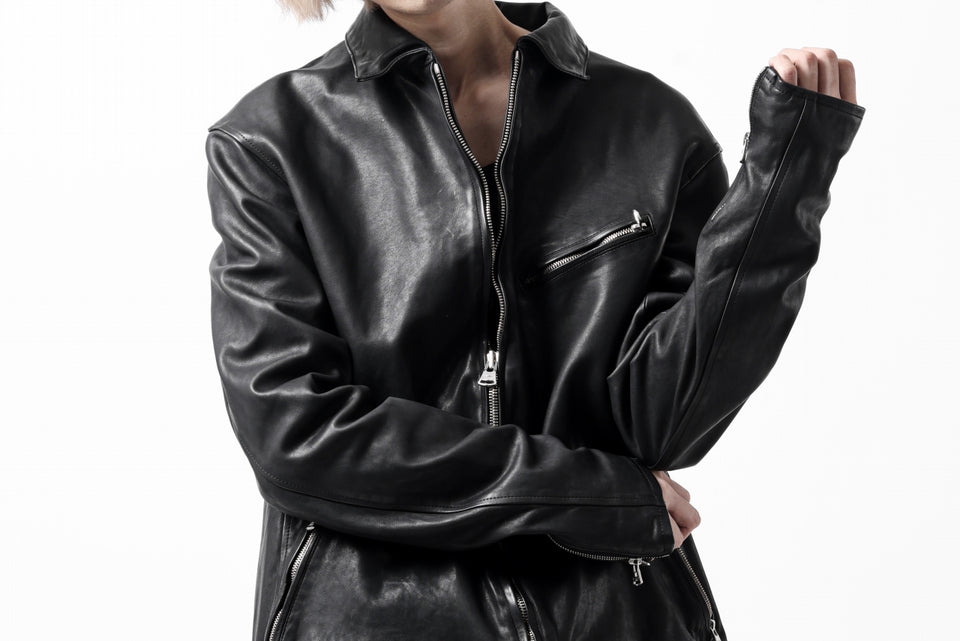 Load image into Gallery viewer, ISAMU KATAYAMA BACKLASH COLLAR ZIP JACKET / POLAND HORSE OBJECT DYED (BLACK)