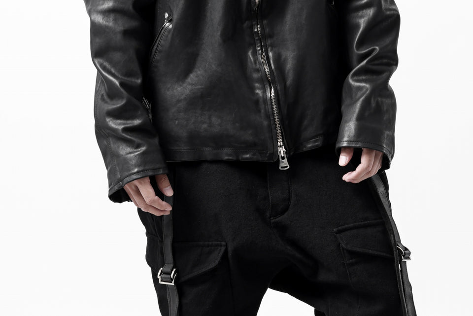 Load image into Gallery viewer, ISAMU KATAYAMA BACKLASH COLLAR ZIP JACKET / POLAND HORSE OBJECT DYED (BLACK)