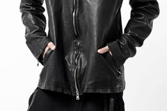 Load image into Gallery viewer, ISAMU KATAYAMA BACKLASH COLLAR ZIP JACKET / POLAND HORSE OBJECT DYED (BLACK)