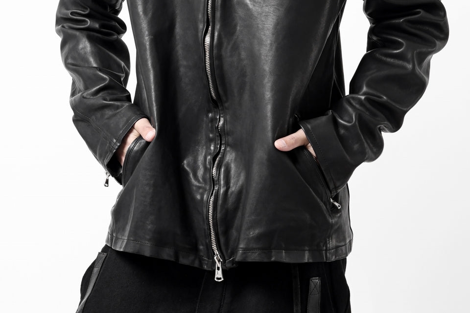 Load image into Gallery viewer, ISAMU KATAYAMA BACKLASH COLLAR ZIP JACKET / POLAND HORSE OBJECT DYED (BLACK)