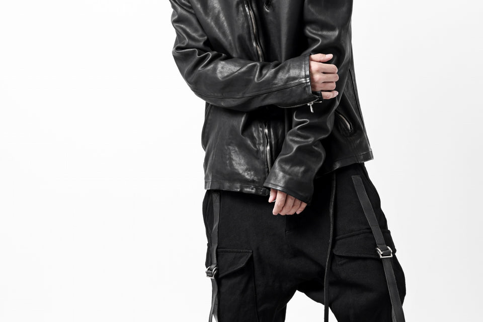 Load image into Gallery viewer, ISAMU KATAYAMA BACKLASH COLLAR ZIP JACKET / POLAND HORSE OBJECT DYED (BLACK)