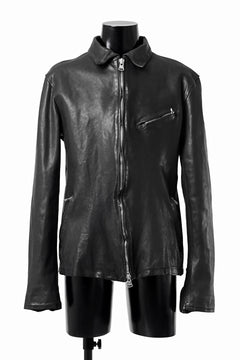Load image into Gallery viewer, ISAMU KATAYAMA BACKLASH COLLAR ZIP JACKET / POLAND HORSE OBJECT DYED (BLACK)